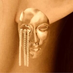 “Phantom of Opera” Gold Theatre Masquerade War Mask Sons of Harpy Tragedy Studs